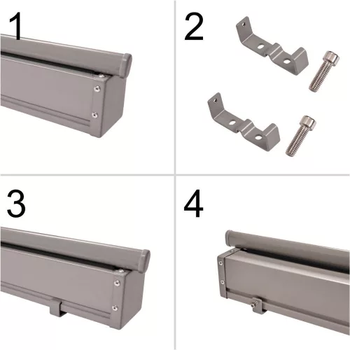 Side terrace awning LUARO retractable screen 160 x 300 cm