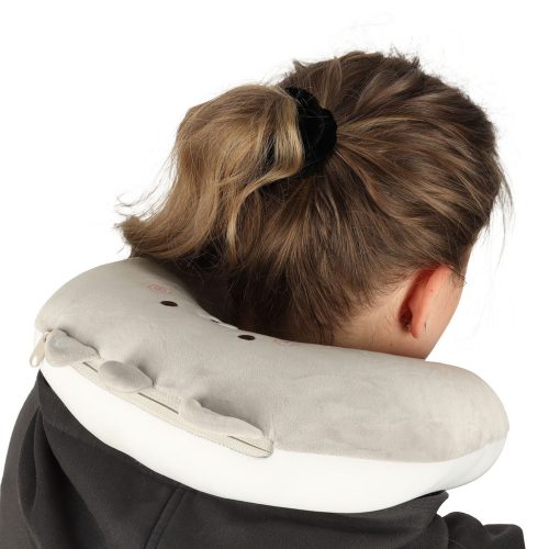 Travel pillow 2in1 neck roll airplane car mascot cat