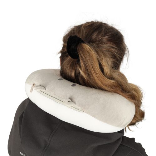 Travel pillow 2in1 neck roll for airplane car teddy bear mascot animal