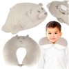 Travel pillow 2in1 neck roll for airplane car teddy bear mascot animal