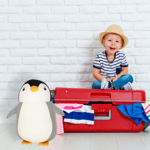 Travel pillow 2in1 neck pillow for car for airplane penguin mascot