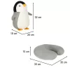Travel pillow 2in1 neck pillow for car for airplane penguin mascot