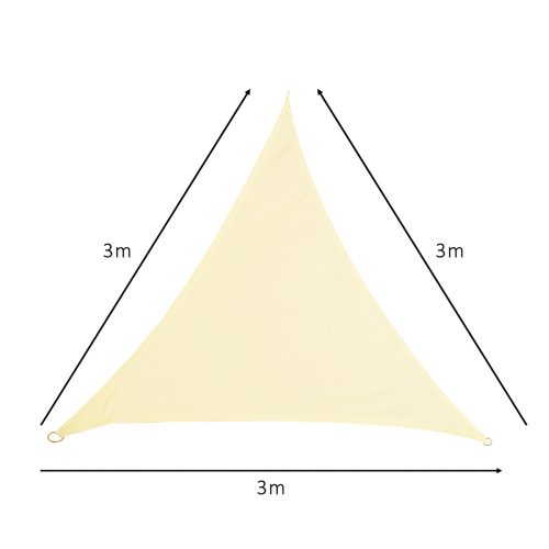 LUARO garden patio parasol waterproof 4x4x4m triangle beige