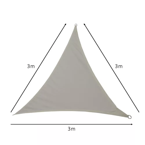 LUARO garden patio parasol waterproof 3x3x3m triangle grey