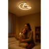 LED mennyezeti lámpa gyerekszobába, fényerőszabályozható LUMELA + távirányítóval, holdfény fehér