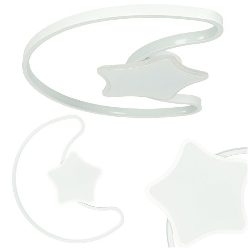 LED ceiling lamp for children's room dimmable LUMELA + remote control moon white