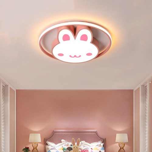 LED mennyezeti lámpa gyerekszobába, fényerőszabályozható LUMELA + távirányítós nyuszi