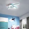 LED mennyezeti lámpa gyerekszobába, fényerőszabályozható LUMELA + távirányítós repülőgép