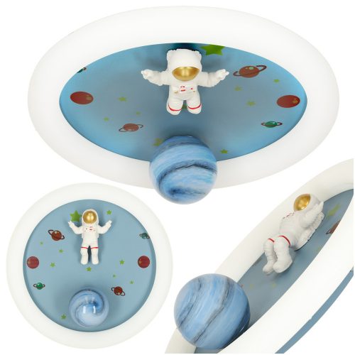 LED ceiling lamp plafond for children's room dimmable LUMELA + remote control starship