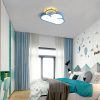 LED mennyezeti lámpa gyerekszobába, fényerőszabályozható LUMELA + távirányító, felhőkék