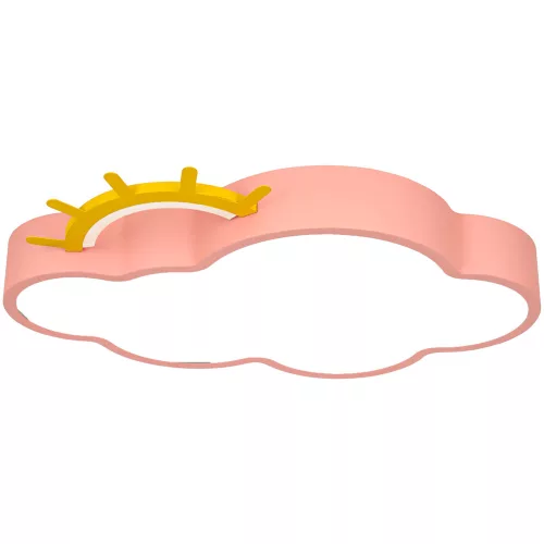 LED ceiling lamp plafond for children's room dimmable LUMELA + remote control cloud, pink