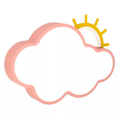 LED ceiling lamp plafond for children's room dimmable LUMELA + remote control cloud, pink