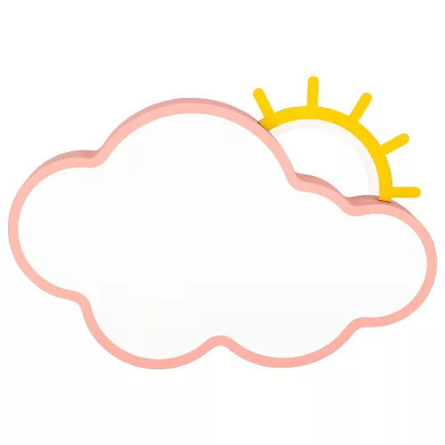 LED ceiling lamp plafond for children's room dimmable LUMELA + remote control cloud, pink