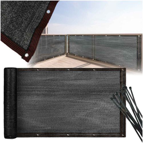 LUARO erkélytakaró árnyékoló háló erkélyre és teraszra 150g/m2 105x500cm UV