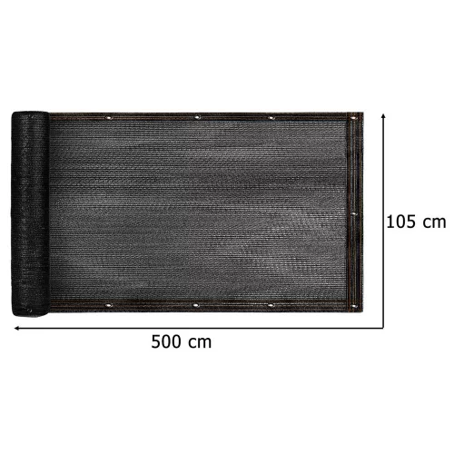 Balcony cover LUARO masking mat shading net for balcony terrace 150g/m2 105x500cm UV