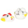 Matching eggs puzzle blocks with hen for storage 12pcs