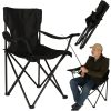 LUARO foldable beach fishing chair, black