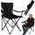 LUARO foldable beach fishing chair, black
