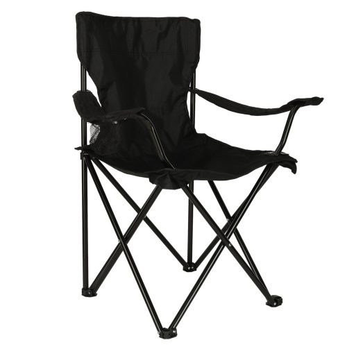 LUARO foldable beach fishing chair, black