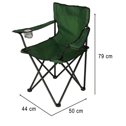 LUARO foldable beach fishing chair, green