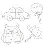 Educational robot interactive learning to draw writing fiche set markers pink