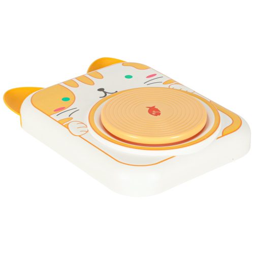 Electric pet pottery machine with accessories, yellow cat