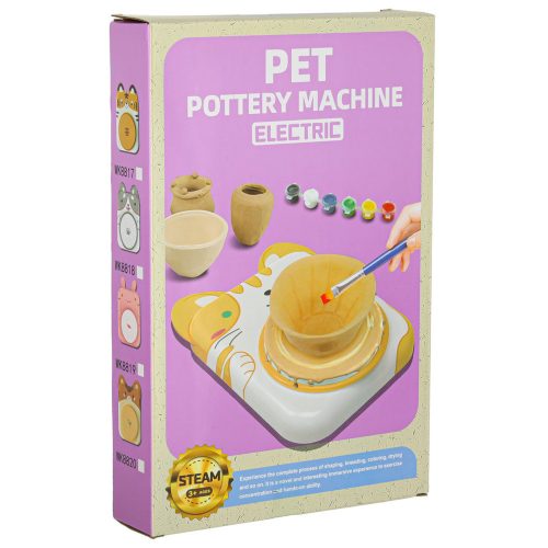 Electric pet pottery machine with accessories, gray dog