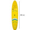 SUP inflatable swimming board with seat accessories, paddle set yellow 350 cm