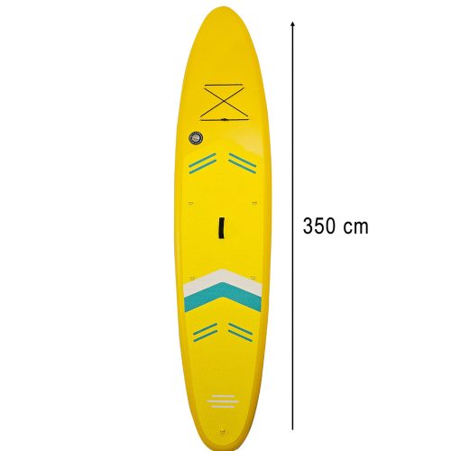 SUP inflatable swimming board with seat accessories, paddle set yellow 350 cm