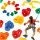 Climbing stones children's climbing handles colorful 10 pcs + screws