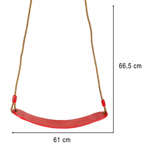 Children's garden swing flat durable red