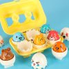 educational puzzle toy shapes egg montessori animals 6 pcs