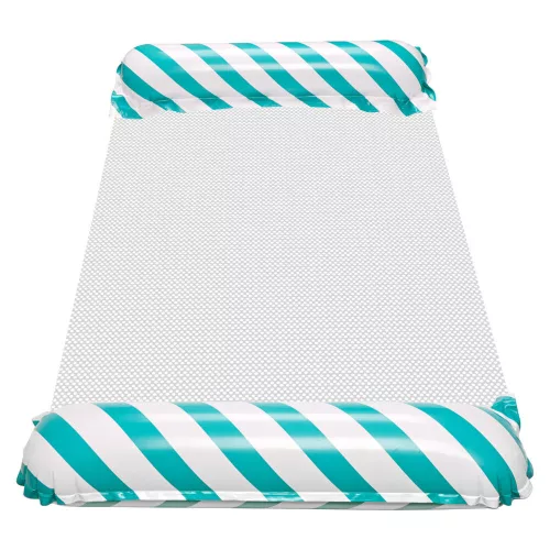 Inflatable Beach Mattress Hammock Water Lounger Chair Pool Blue