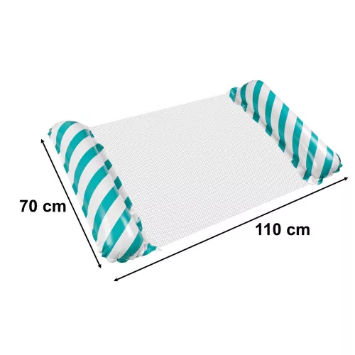 Inflatable Beach Mattress Hammock Water Lounger Chair Pool Blue