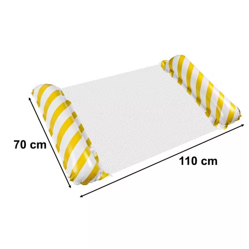 Inflatable Beach Mattress Hammock Water Lounger Chair Swimming Pool Yellow