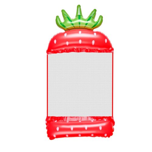 Inflatable Beach Mattress Hammock Water Lounger Chair Pool Strawberry