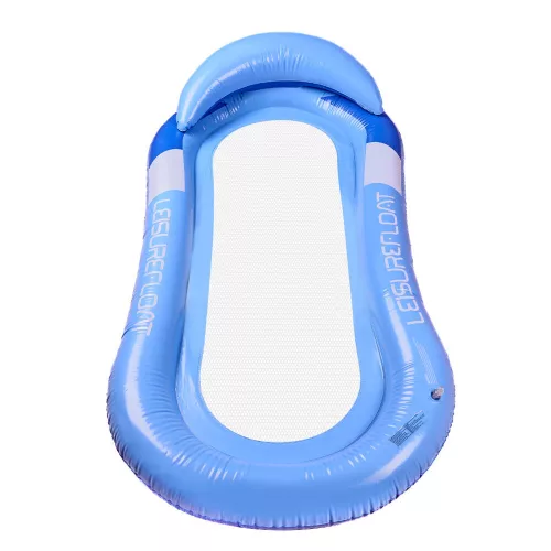 Inflatable Beach Mattress Hammock Water Lounger Chair Pool Blue