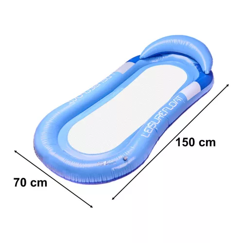 Inflatable Beach Mattress Hammock Water Lounger Chair Pool Blue