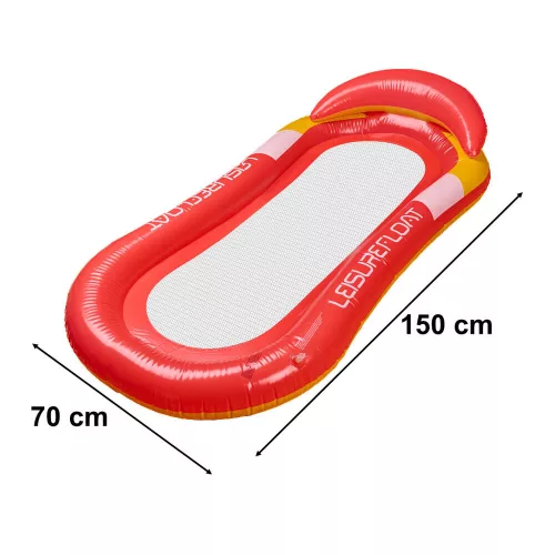 Inflatable Beach Mattress Hammock Water Lounger Chair Swimming Pool Red