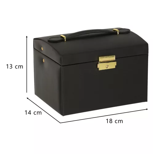 Jewelry box with drawers black