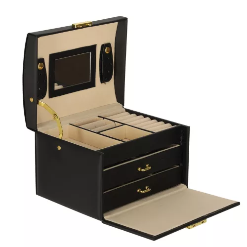 Jewelry box with drawers black