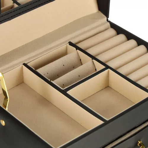 Jewelry box with drawers black