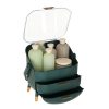Casket cosmetic organizer cabinet green