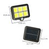 Napelemes mozgás- és alkonykapcsolós lámpa 120 LED-del