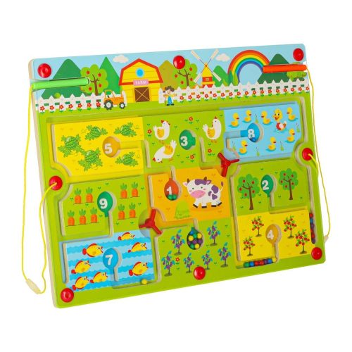 Magnetic balls in a maze – farm theme