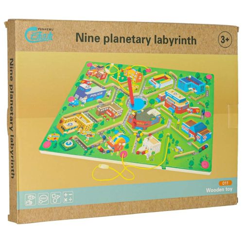 Magnetic balls in a maze – city theme