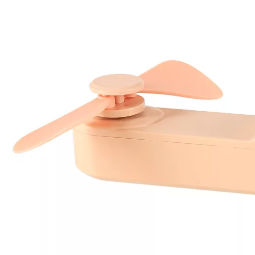 Desk Fan Mini Handheld Folding Fan Portable USB Pink