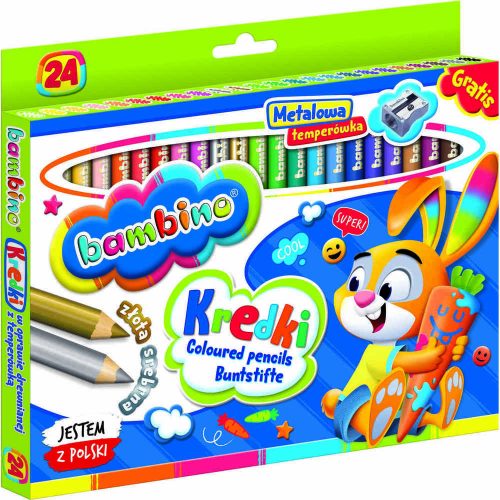 BAMBINO Wooden pencils 24 colors + sharpener