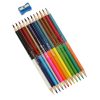 BAMBINO School triangle pencil double-sided 12/24 colors + sharpener