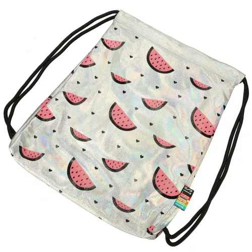 BAMBINO drawstring backpack white pearl watermelon